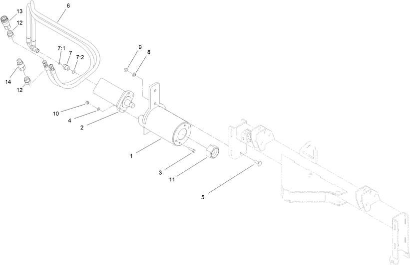 Toro Dingo Harley Rake Attachment Hydraulic Motor for Model 22426 with
