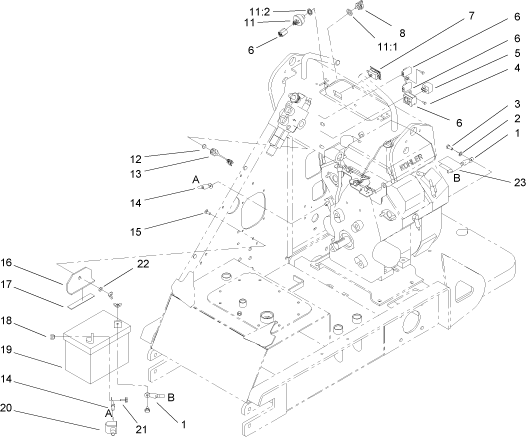 Toro Dingo 220 Electrical Parts Diagram for Model 22311 Built in the Y
