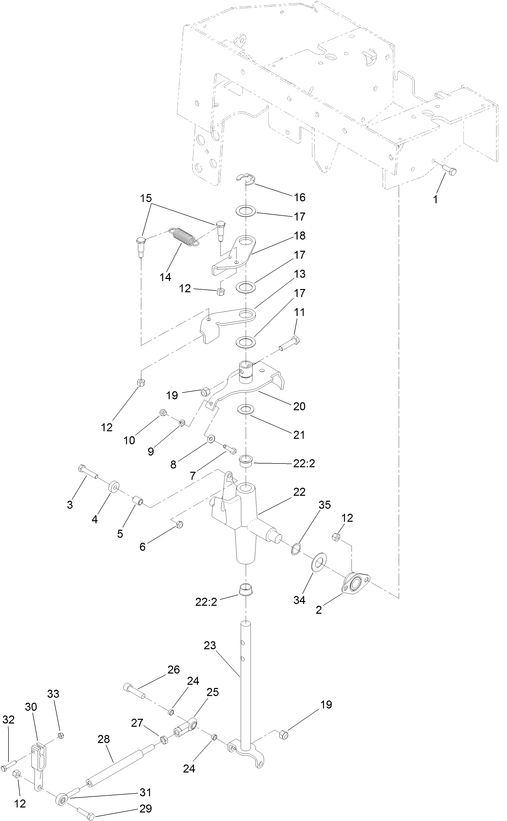 Toro Dingo 427 Narrow Track Drive Linkage for Model 22321 with Serial Number 400000000 Through 410399999