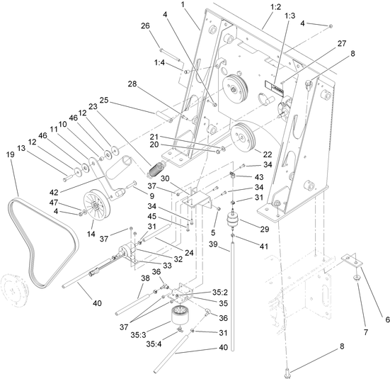Toro Dingo 525 Wide Track Fuel Pump/Filter Diagram for Model 22324 with Serial Number 409930000 Through 410299999