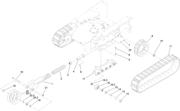 Toro Dingo 427 Narrow Track Diagram for Model 22321 with Serial Number 400000000 Through 405699999