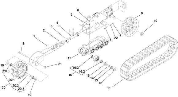Toro Dingo 525 Narrow Track Diagram for Model 22323 with Serial Number 400000000 Through 405699999