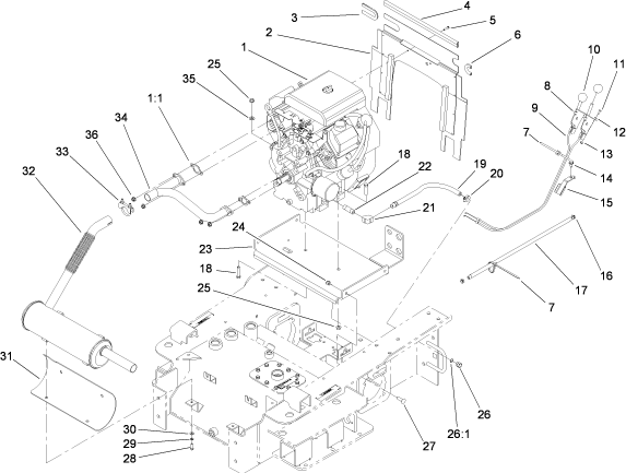 Toro Dingo 425 Wide Track Muffler and Engine Parts for 425's Made in t ...