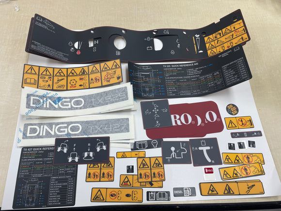 Toro Dingo 525 Narrow and Wide Track Decal Kit