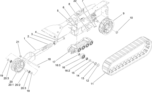 Toro Dingo 525 Narrow Track Diagram Parts for 525 Narrow Tracks Made in 2007 Through 2016