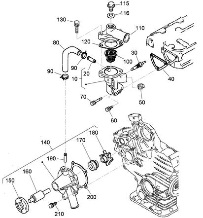 Toro Dingo 525 Narrow and Wide Track Thermostat and Water Pump for 525's Made in the Year 2008 Through 2014