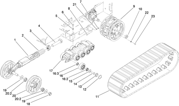 Toro Dingo 525 Wide Track Diagram for Model 22324 with Serial Number 400000000 Through 405699999