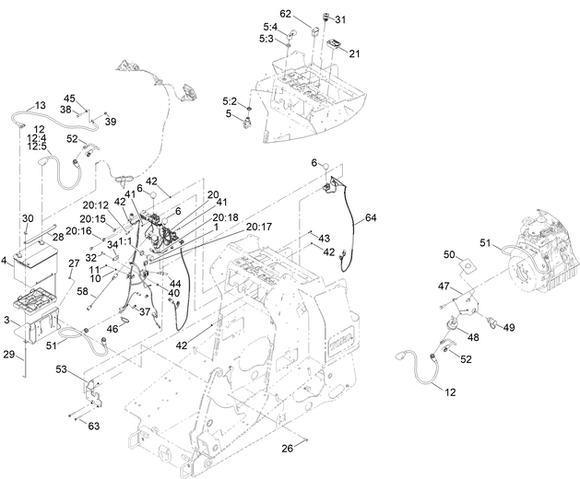 Toro Dingo 1000 Wide Track Electrical Diagram for Model 22328 with Serial Number 409985647 Through 412438202
