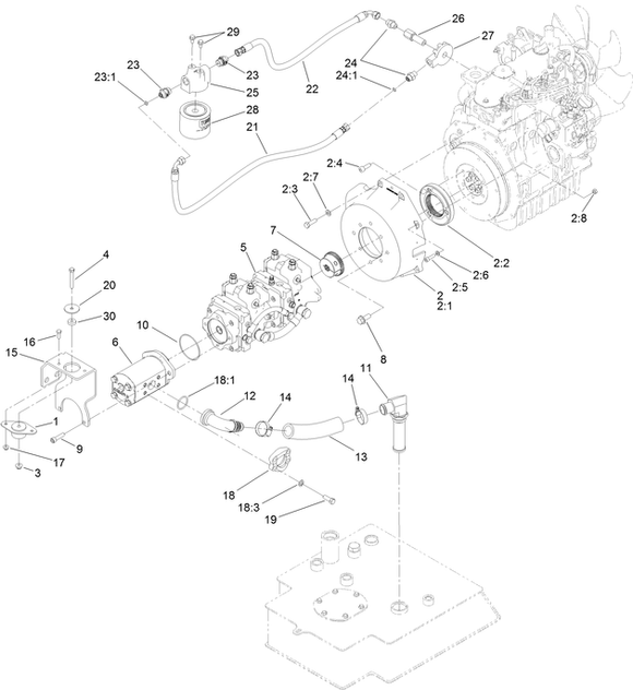 Toro Dingo TX 1000 Wide and Narrow Track Hydraulic Drive and Auxiliary Pump for 1000's Made in the Year 2015 and 2016