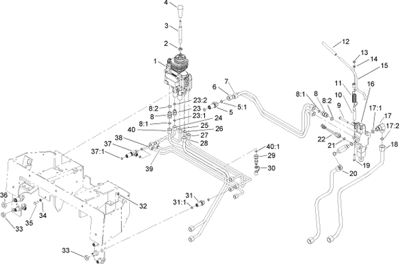 Toro Dingo TX 420 Hydraulic Valve Parts for Some Models Made in 2004 and Some Models Made in 2005