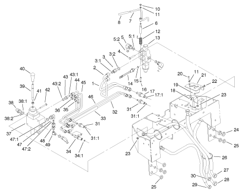 Toro Dingo TX 420 Hydraulic Valves for Models Made in the Year 2001 through 2002