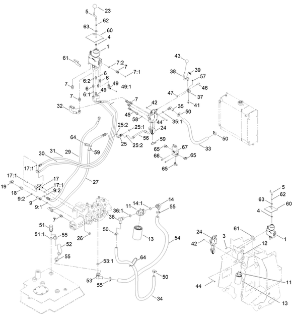 Toro Dingo 1000 Narrow Track Valve Diagram for Model 22327 with Serial Number 408000000 Through 408833892