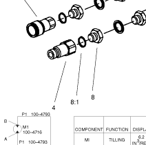 100-4701 - Reference Number 4 - Male Flush Face Coupler