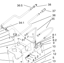 104-2034 - Reference Number 36 - Hydraulic Hose