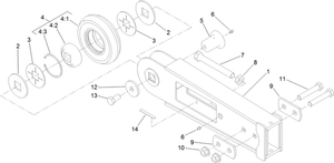 22975 - Reference Numbers 1 Through 14 - 2 Foot Boom Assembly