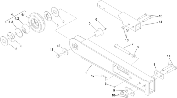 toro trencher 4 foot boom