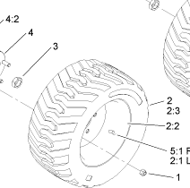 toro dingo left hand tire part number 144-2575