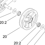 104-6123 - Reference Number 20 - Tensioner Wheel Assembly